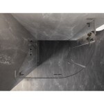 MEXEN/S - Lunar L sprchový kút štvrťkruh krídlový ľavá 100 x 90, transparent, nikel kartáčovaný 833L-100L-090P-97-00