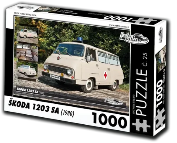 RETRO-AUTA Puzzle č. 25 Škoda 1203 SA (1980)