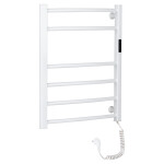 CERANO - Elektrický sušiak uterákov Luca, s displejom - 97 W - biela lesklá - 660x550 mm LIV-W-EG-6-55