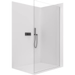 CERANO - Sprchová zástena Walk-in Crystal Ľ/P - 10 mm - bezvzperový systém - čierna matná, transparentné sklo - 150x200 CER-8050BD82674