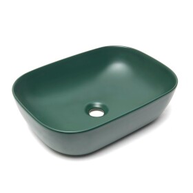 Umývadlo na dosku SAT Infinitio 45,5x32,5 cm tmavo zelená mat bez prepadu SATINF4532DGEM SATINF4532DGEM