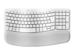 Logitech Wave Keys offwhite / Klávesnica / Ergonomická / DE layout / 2.4 GHz + Bluetooth (920-012284)