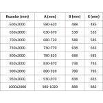 MEXEN - Exo sprchové dvere krídlové 65, transparent, zlatá 817-065-000-50-00