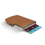 Kožená mini peňaženka Mondraghi Elegance Caramel
