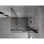 MEXEN/S - Mist-F sprchovací kút skladacie dvere pravá 90 x 90, transparent, čierna 8A6T-090-090-70-00-P