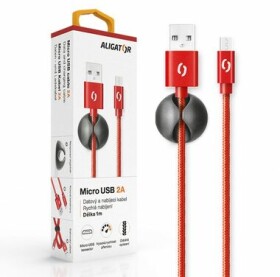 Aligator Premium Dátový kábel 2A Micro USB červená (DATKP10)