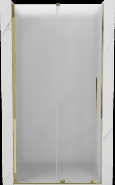 MEXEN/S - Velár posuvné sprchové dvere 110, dekor, zlatá 871-110-000-31-50