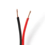 Nedis Repro kábel 2 x 2.50 mm2 čierna-červená / Meď / 100.0 m / Okrúhly / PVC (CABR2500BK1000)