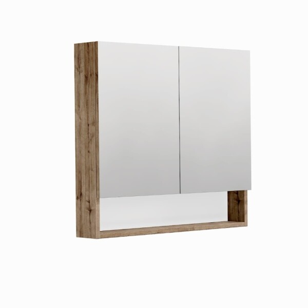 Zrkadlová skrinka SAT Cubeway 80x14x72 cm lamino dub wellington GALCU80DW GALCU80DW