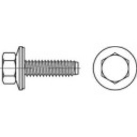 TOOLCRAFT 1070005 vrut na drevené fasády 6.3 mm 25 mm vonkajší šesťhran 88276 nerezová ocel A2 500 ks; 1070005