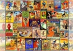 GRAFIKA Puzzle Vintage plagáty s kolesami