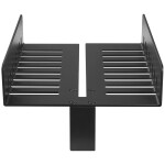 CERANO - Polička s drážkami na sklo sprchovacieho kúta - 6-10 mm - čierna matná - 25x11,7 CER-664618