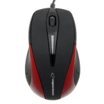 Esperanza EM102R Sirius čierno-červená / optická myš / 800 DPI / USB / 3 tlačidlá + koliesko / blister (EM102R)