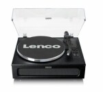 Lenco LS-430BK / Gramofón / 33 amp; 45 RPM / AUX-in / RCA-out / Bluetooth / predzosilňovač / repro (LS-430BK)