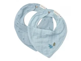 Little Dutch Podbradník bandana 2 ks Pure Denim Blue (TE50145042LD)
