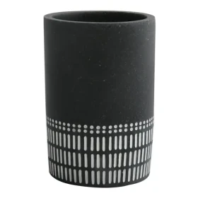 Spirella YUMA kelímok na zubné kefky čierno-biely / polyresin (7610583209948)