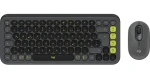 Logitech POP Icon Combo grafitová zelená / Bezdrôtová sada klávesnice a myši (920-013106)
