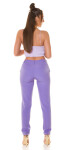 Sexy Koucla Musthave Crop Top with ruffled band lilac Einheitsgroesse