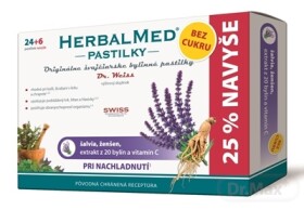 Simply You Herbal Med bez cukru šalvia ženšen Vitamín C 30 pastiliek