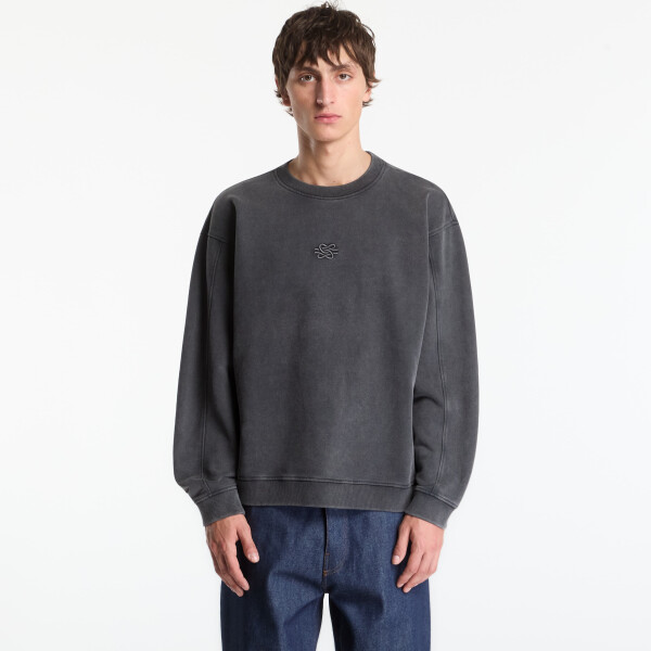 Mikina Filling Pieces Sweatshirt Boxy Embroidered Vintage Black XL