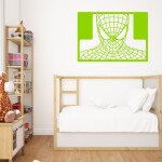 Veselá Stena Samolepka Spiderman portrét Farba: zelená, Veľkosť: 60 x 42 cm