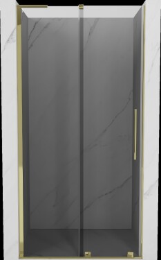 MEXEN/S - Velar L posuvné sprchové dvere 110, grafit, zlatá 871-110-003-41-50