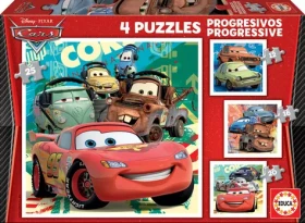 Educa Puzzle Autá 2 4v1