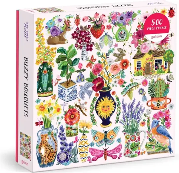 Galison Štvorcové puzzle Bzučiaca kytica