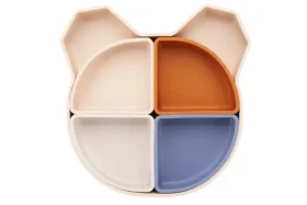 Kidnort Retter 4v1 Silikónový delený tanier svetlý (KNSIL000019)