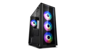DEEPCOOL MATREXX 50 ADD-RGB 4F čierna / E-ATX / 2xUSB 2.0 + 1xUSB 3.0 / 4 x 120 mm / bez zdroja / priehľadná bočnica (DP-ATX-MATREXX50-AR-)