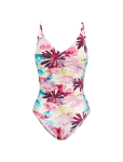 Dámske jednodielne plavky Summer Fleur OP 01 - Triumph tmavá kombinace tyrkysové (M025) 048C
