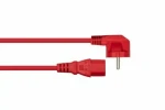 Kabelmeister Schuko 90 ° - C13 červená / Napájací kábel / 1 m / 10 A / 250 V (SK0130-R010)
