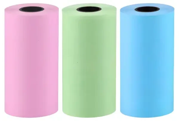 HELMER kotúčiky pre tlačiareň TP01/TP02 / Etikety v kotúčoch / 55 x 25 mm / 3 ks / farebné (hlmtp01R3C)