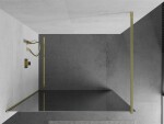MEXEN/S - Kioto Sprchová zástena WALK-IN 110 x 200, zrkadlové 8 mm, zlatá kartáčovaná 800-110-101-55-50