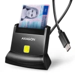 Axagon CRE-SM4NC, USB-C čítačka kontaktných kariet SMART Card (eObčanka), stojanková, kábel 1.2 m (CRE-SM4NC)