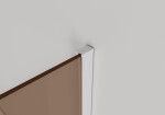 CERANO - Sprchová zástena Walk-in Onyx Cube Ľ/P - 8 mm - hranatá vzpera - biela matná, bronzové sklo - 100x200 CER-686584