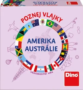 Dino Cestovná hra Poznaj vlajky - Amerika a Austrália