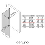 CERANO - Sprchová zástena Walk-in Onyx Corner Round Ľ/P - 8 mm - okrúhla vzpera - čierna matná, bronzové sklo - 100x80x200 CER-688534