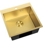 MEXEN - Solix oceľový drez 1-bowl 500 x 500 mm, zlatá 6407501000-55