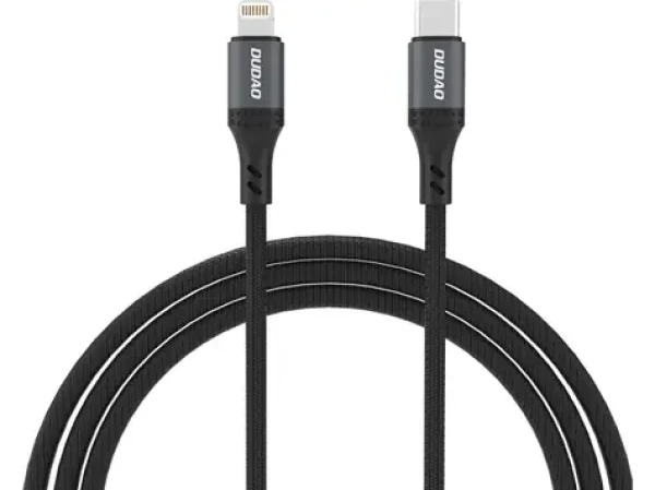 Dudao Dátový kábel L3CL / USB-C / Lightning 30W / 1.2 m / čierna (181523)