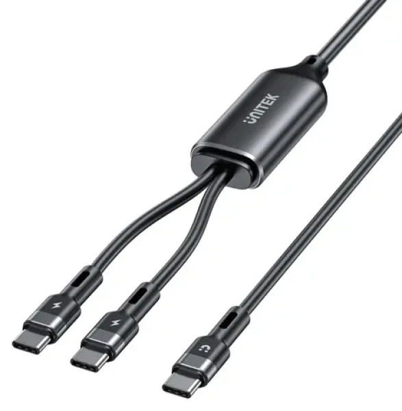 Unitek silikónový kábel USB-C - USB-C čierna / Nabíjací kábel / PD 100W / 1,8 m (C14146ABK01-1.8M)