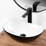 REA - Umývadlo na dosku Royal Mini Black White REA-U0538