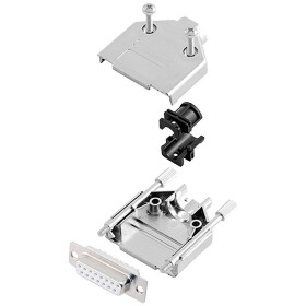 Encitech DTPK-M-15-DBS-W-K 6355-8030-12 sada D-SUB zásuvková lišta 180 ° Pólov: 15 spájkovaný 1 ks; 6355-8030-12