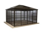 Sojag Castel 10x12 vrátane ochrany pred slnkom, 362x298x283 cm bronzová