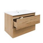 Kúpeľňová skrinka 2 zásuvková s umývadlom SAT B-Way 79x50x45 cm dub mat BWAY280OAKU4BI BWAY280OAKU4BI