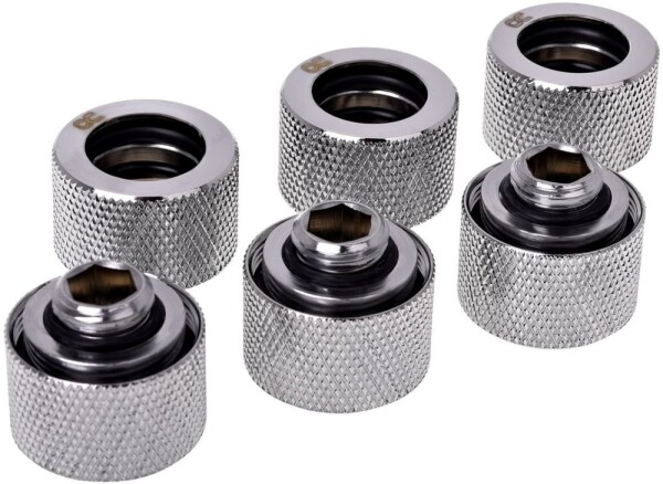 Alphacool Złączka 1/4" - 16mm, 6-pack, chróm (17384)