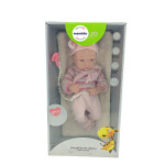 Mamido Mamido Bábika bábätko v ružovom svetri s cumlíkom 35 cm