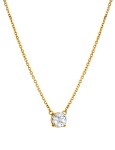 Hot Diamonds Elegantný pozlátený náhrdelník s topazom a diamantom Gemstone DN214