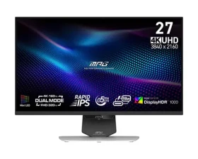 27" MSI MPG 274URDFWDE E16M čierna / QLED / UHD / IPS / 16:9 / 0.5ms / 1000:1 / 400cd-m2 / HDMI + DP / VESA (9S6-3CF09H-021)
