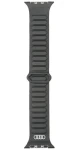 Audi Magnetic Ring remienok pre Apple Watch 44/45/46/49 mm čierny / Magnetické zapínanie / Eko-koža (AU-SL-AW44-49-GT/D2-BK)